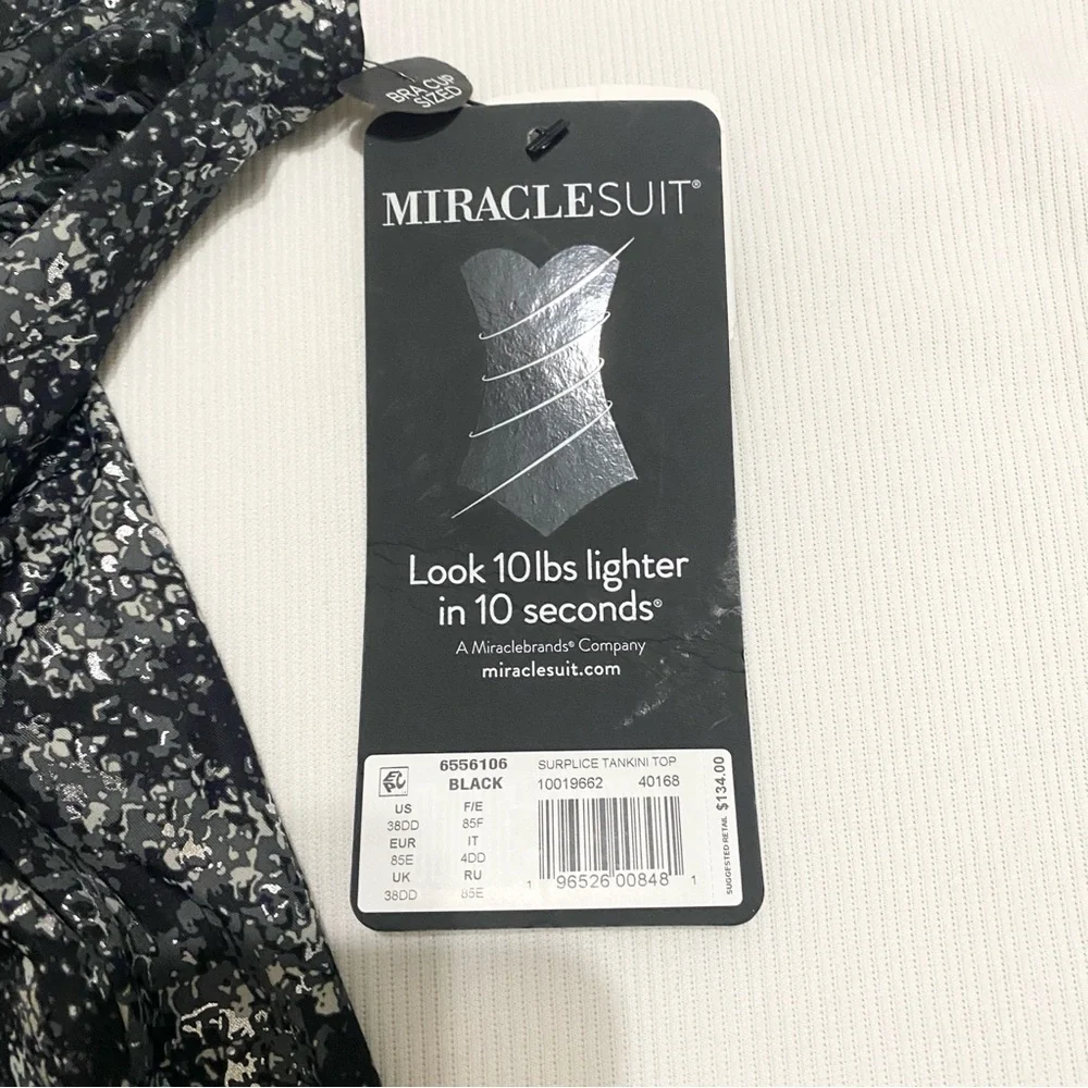 Miraclesuit Surplice Tankini & Norma Jean Bottom Set Snakeskin Print 38DD / 14 - Picture 6 of 10